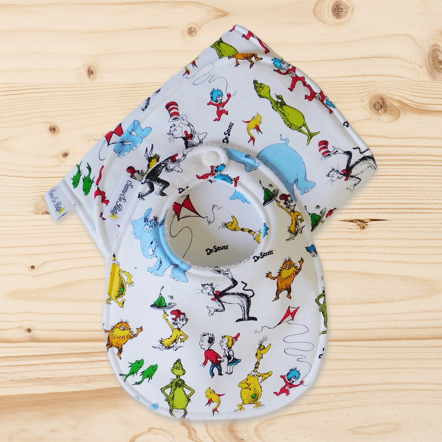 Dr Seuss Characters Burp Cloth and Bib Gift Set
