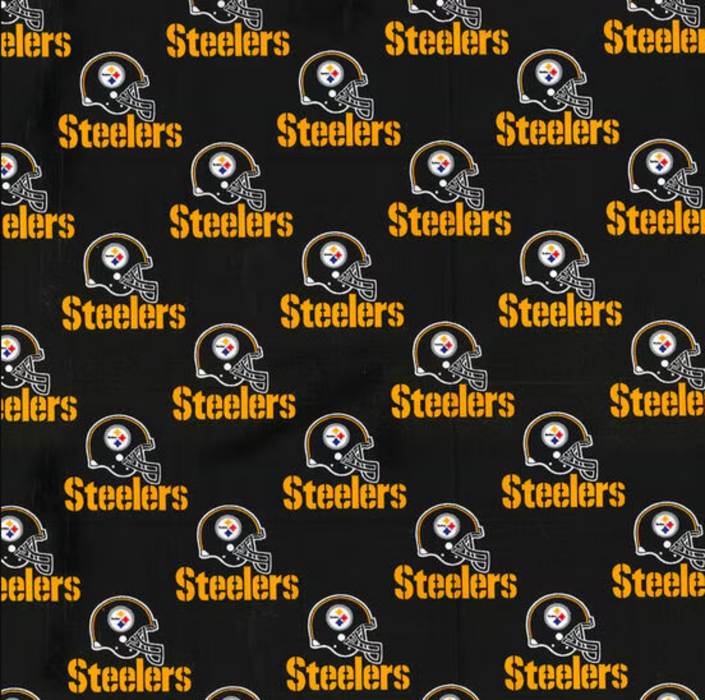 Pittsburgh Steelers Fabric Swatch Black and Gold