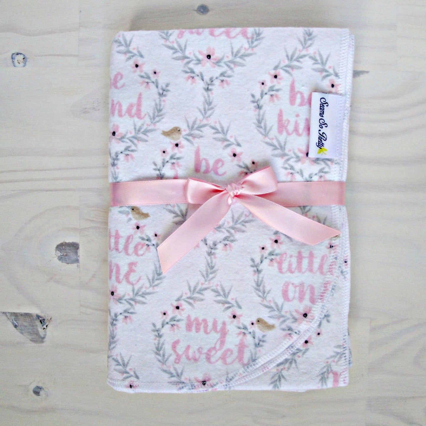 Be Brave Little One Flannel Receiving Blanket Packaged