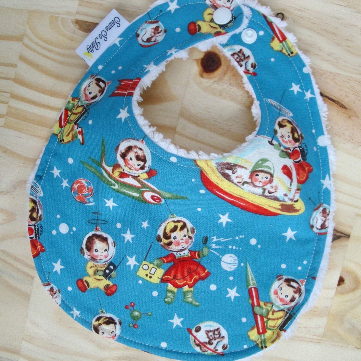 Retro Rockets Bib Front