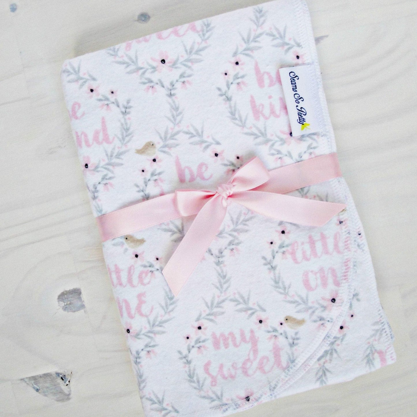 Be Brave Little One Flannel Receiving Blanket Packaged