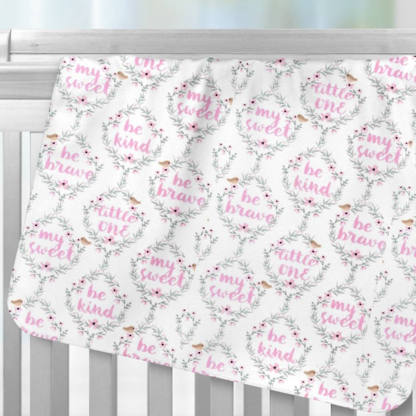Be Brave Little One Flannel Receiving Blanket