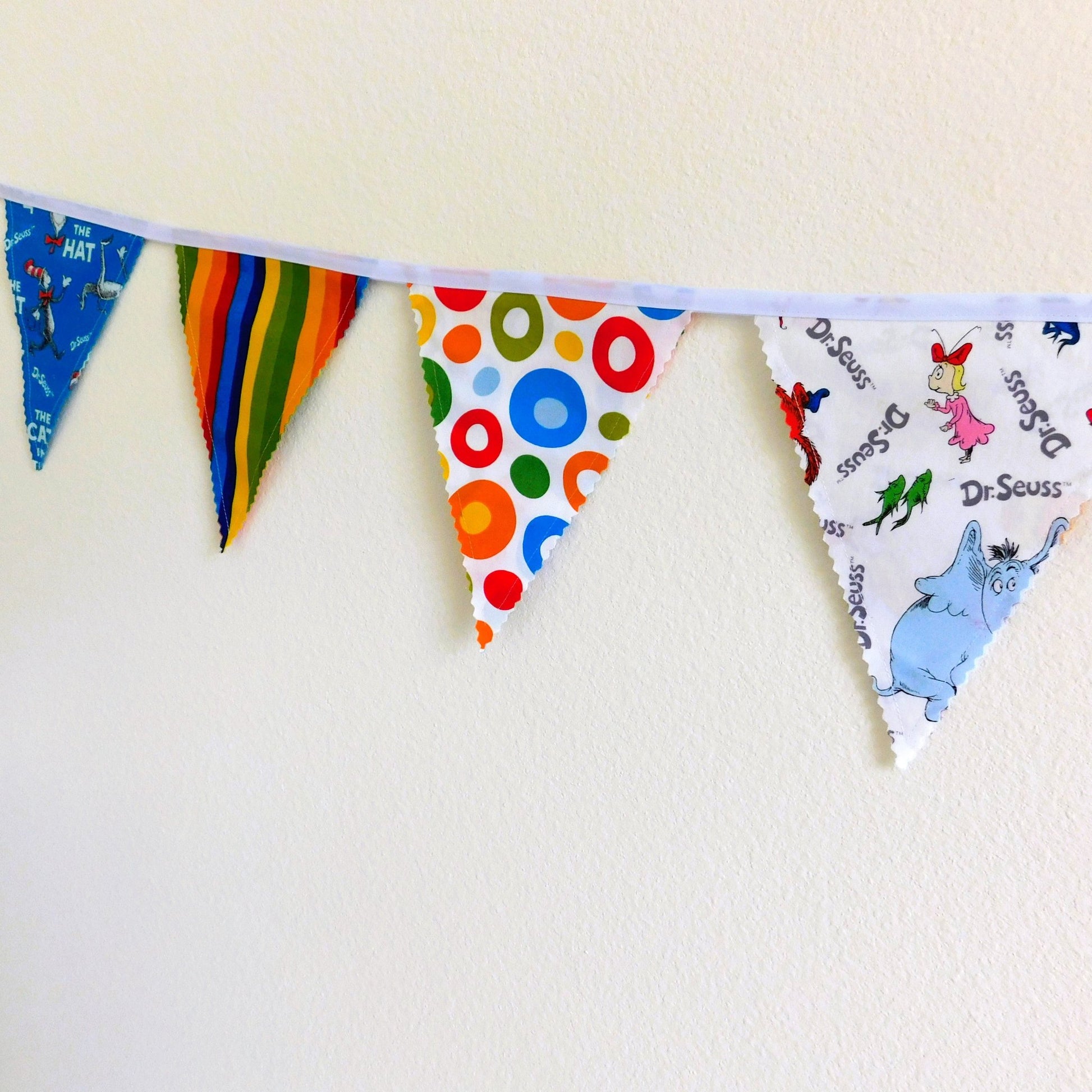 Dr Seuss Fabric Flag Hung on Wall