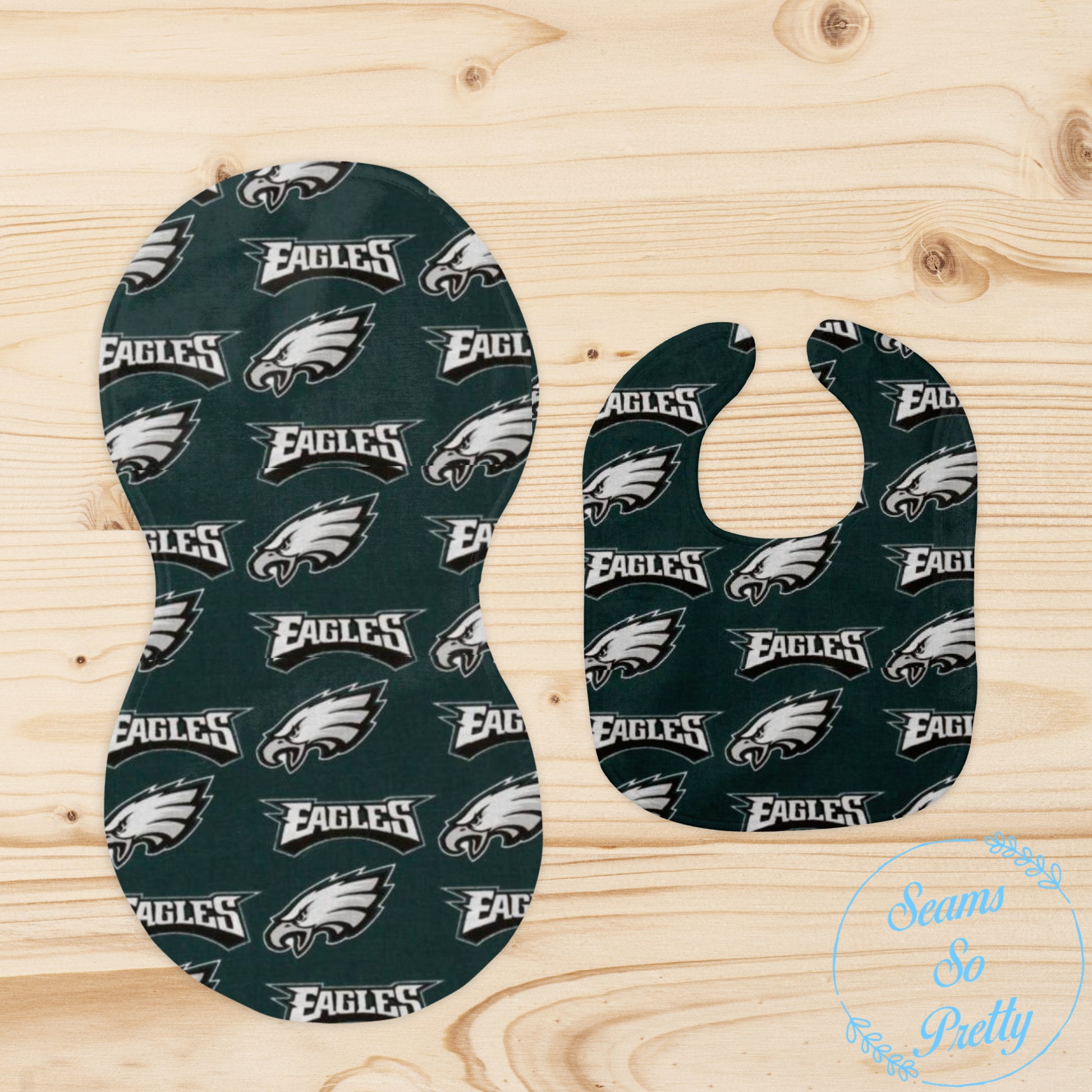 Eagles Bib and Burp Cloth