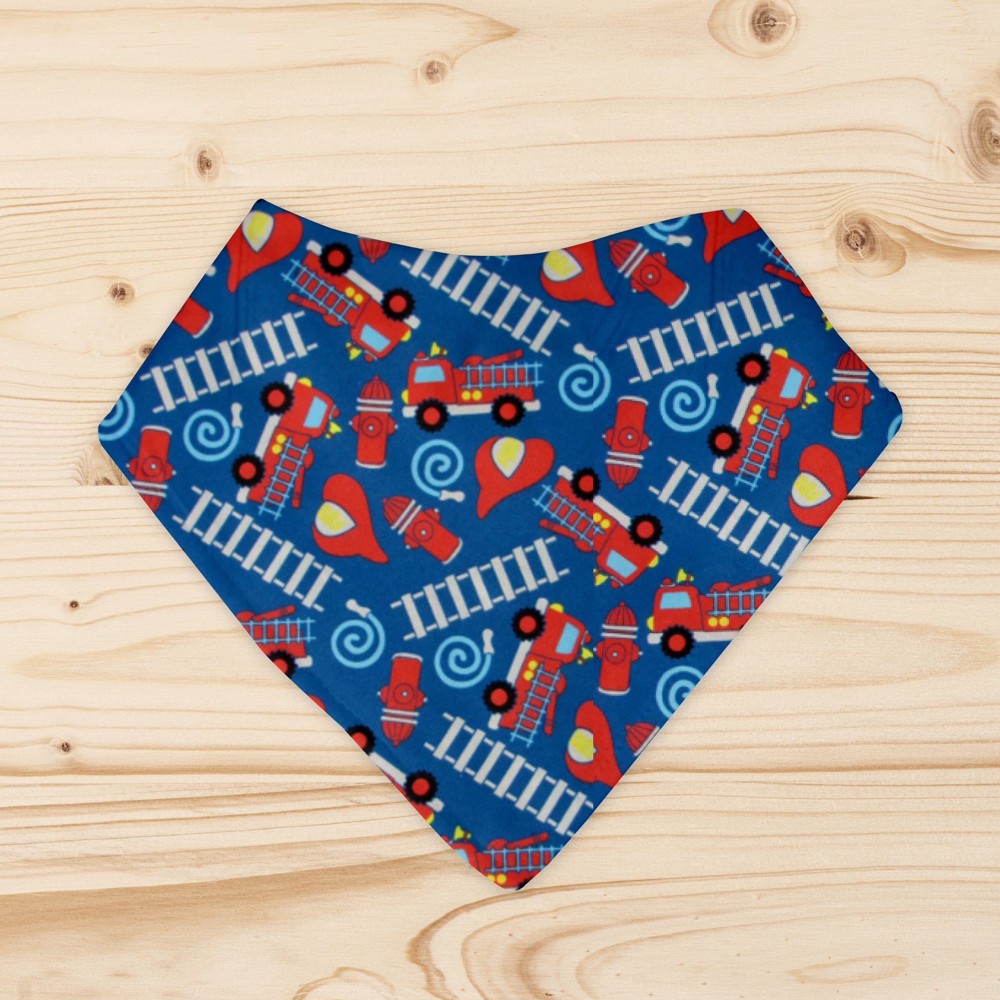 Fire Truck and Accessories Bandana Bib