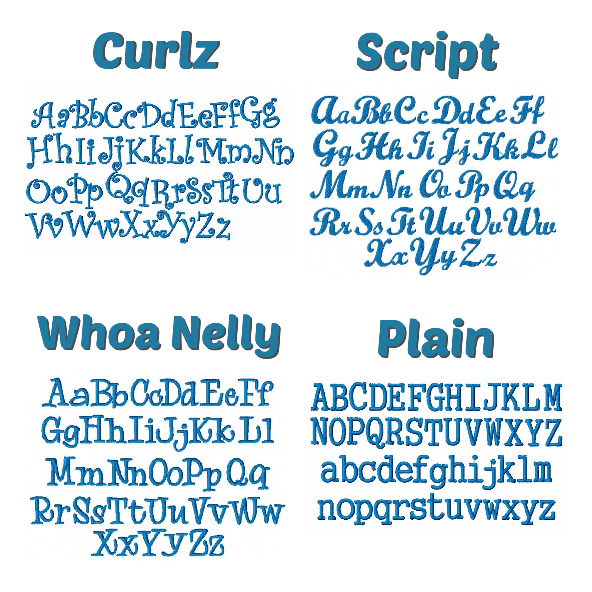 Font Choices for Embroidery