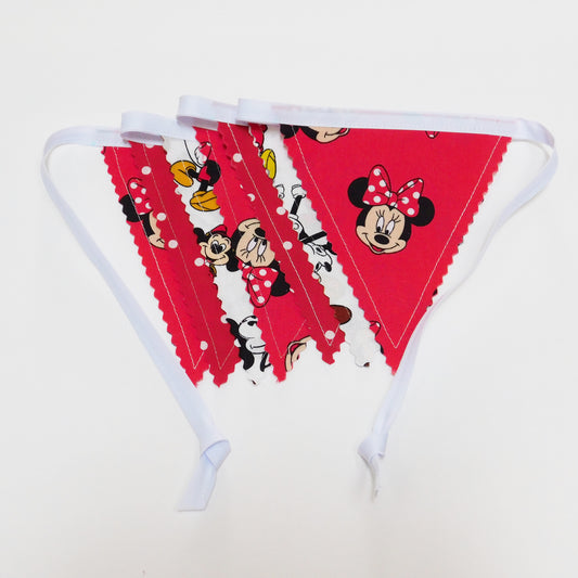 Mickey Minnie Flag Bunting Folded