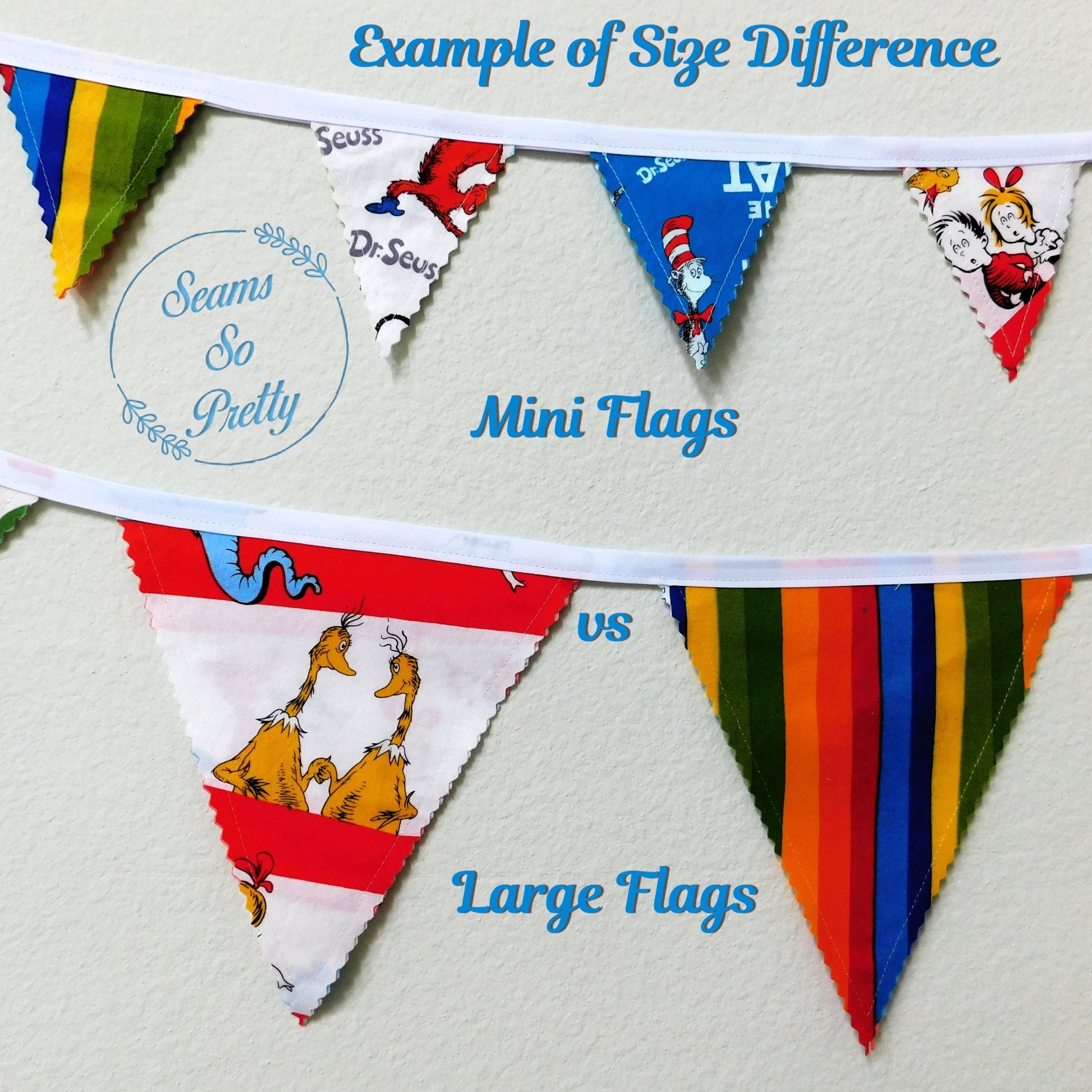 Size Difference Mini vs Large Flags