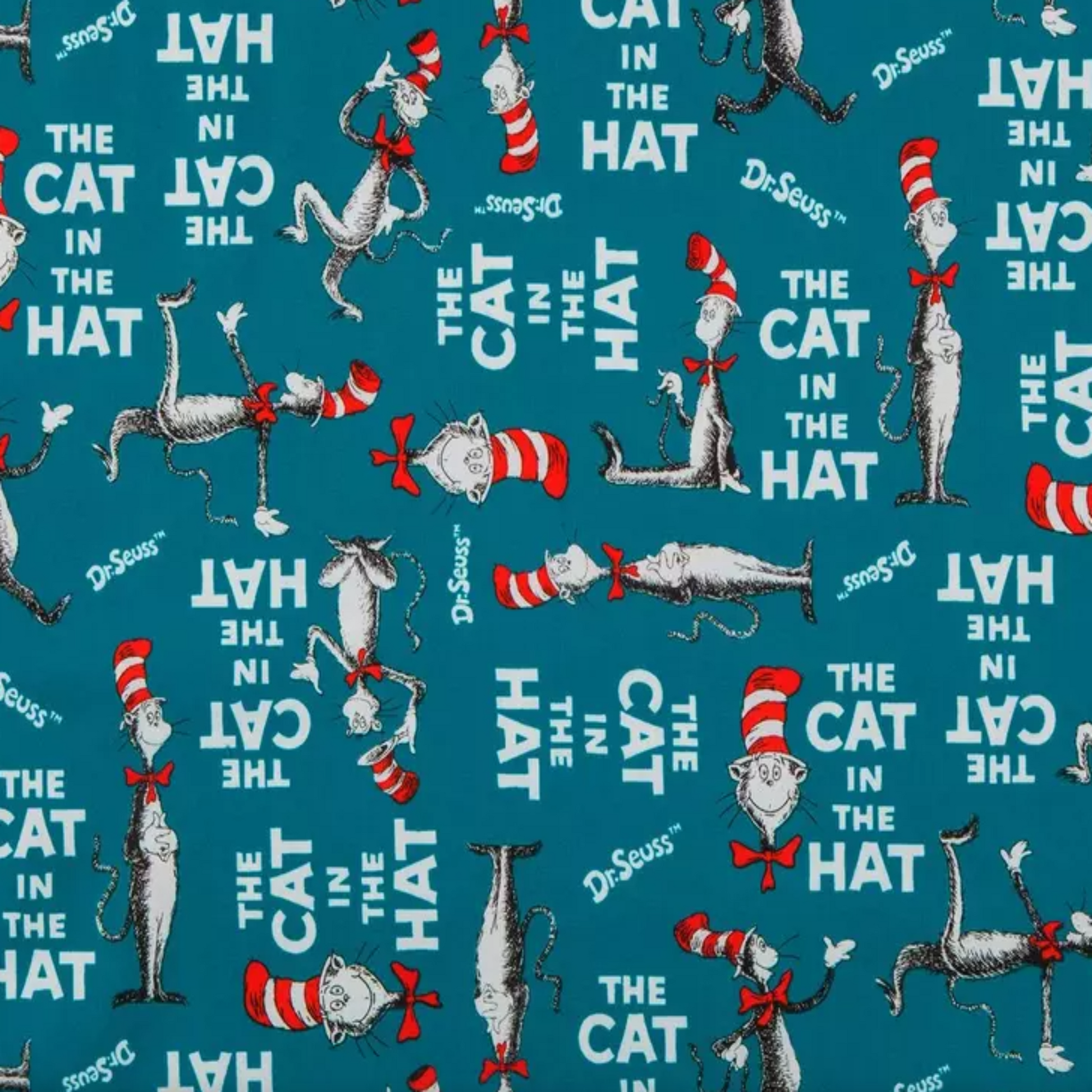 Cat In The Hat Dr Seuss Fabric Swatch