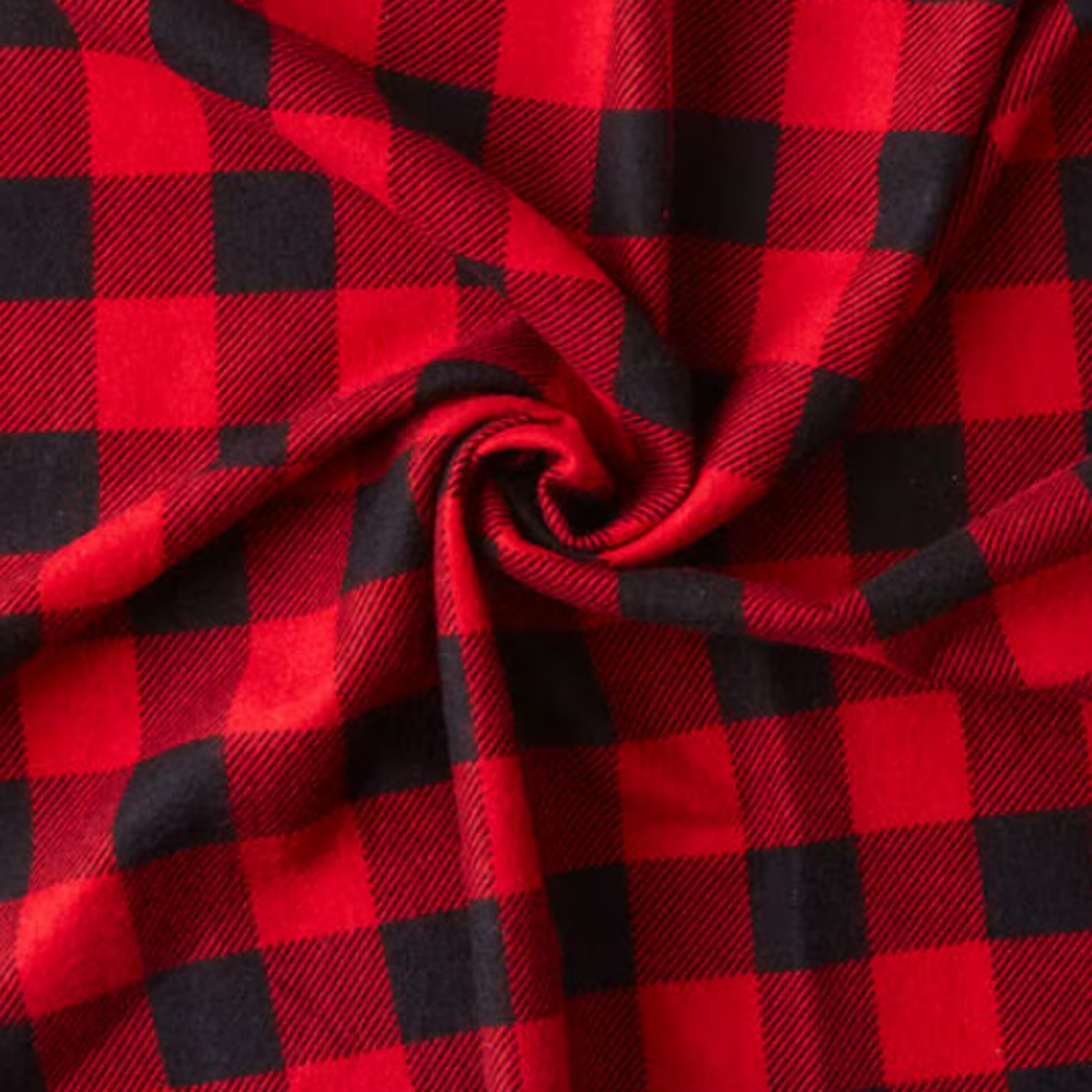 Red and Black Buffalo Check Fabric Swatch