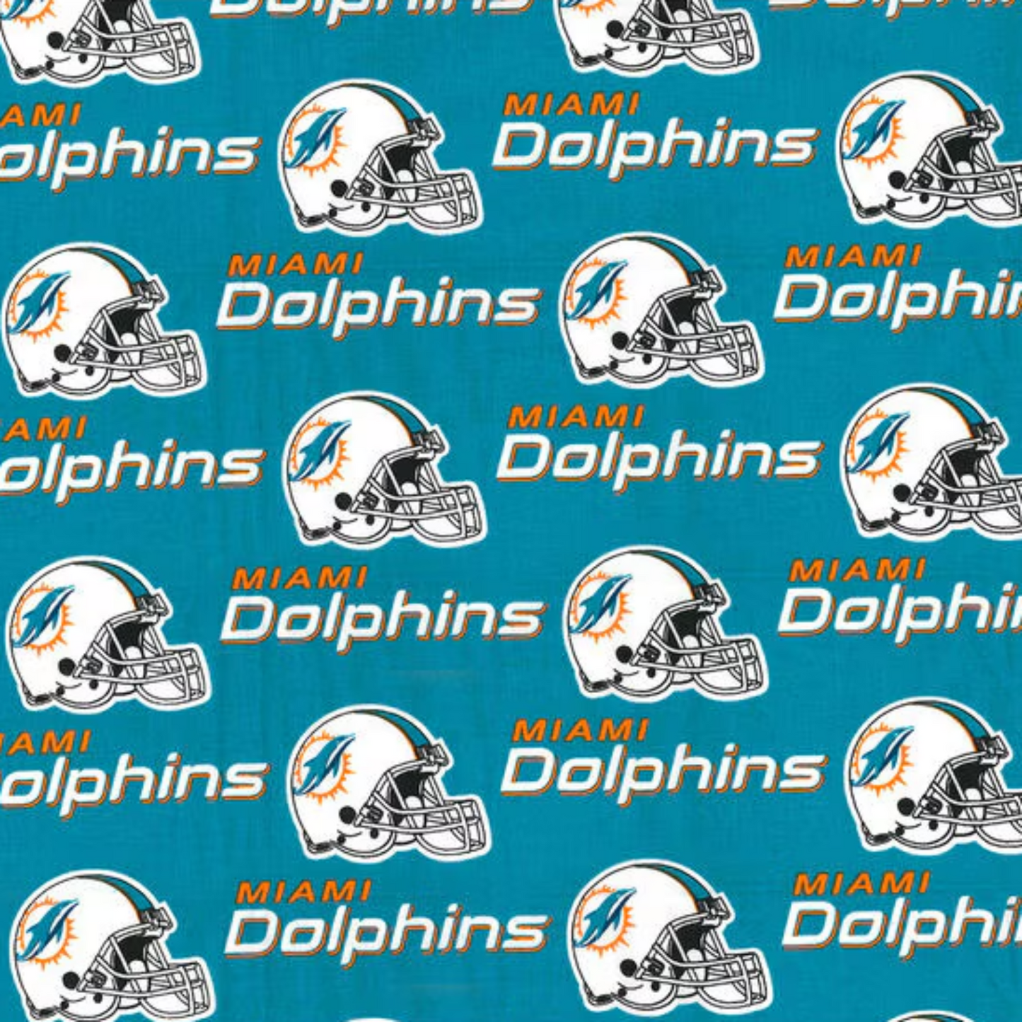 Miami Dolphins Fabric Swatch