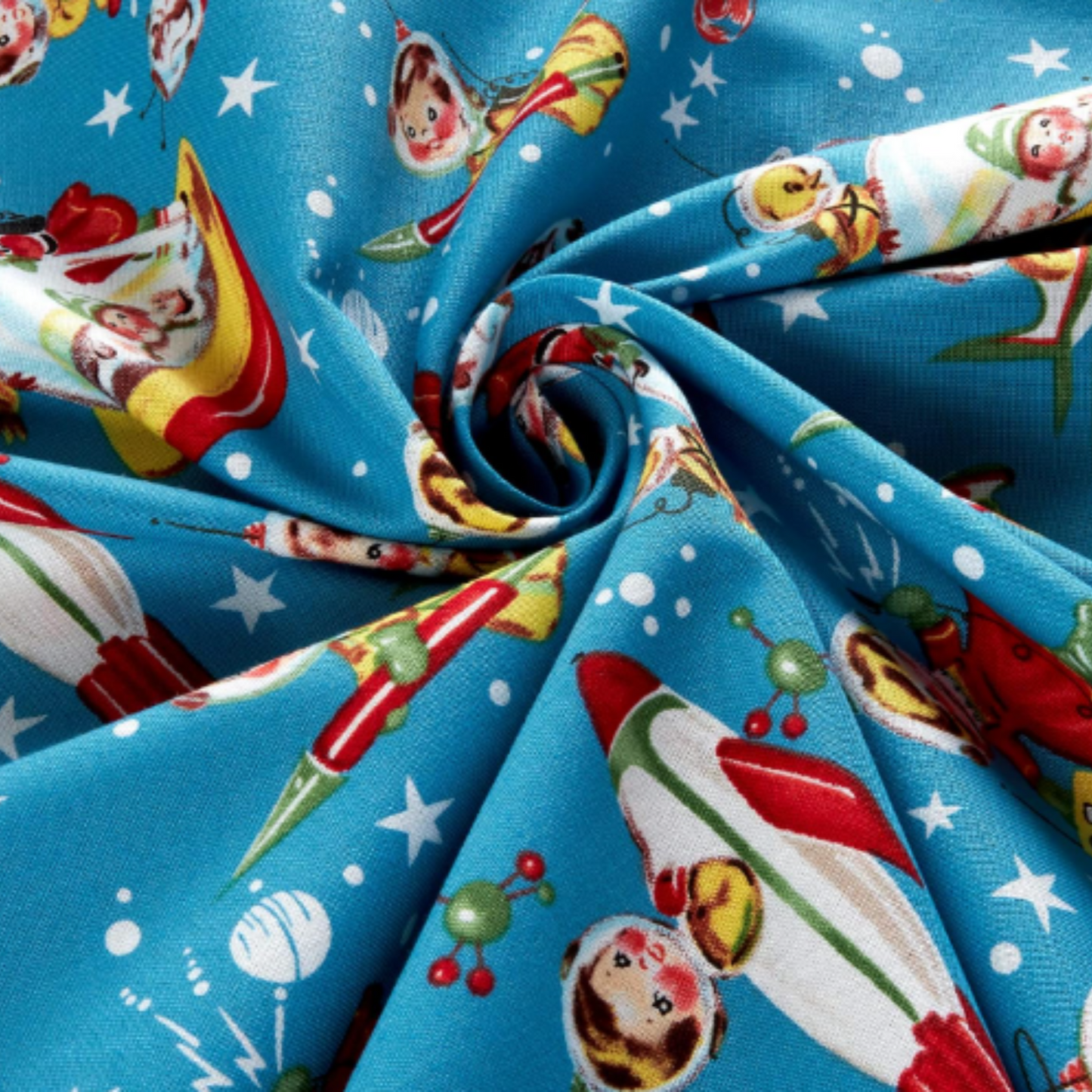 Retro Rockets Rascals Fabric Swatch