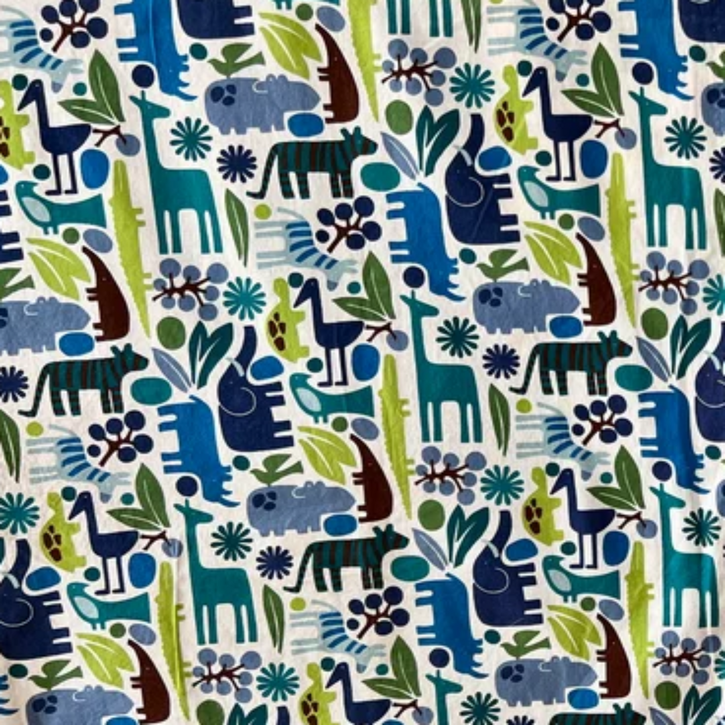 Zoo Animals Traditional Bib Fabric Swatch