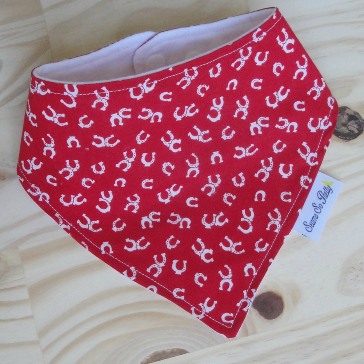 Horseshoe Red Bandana Drool Bib