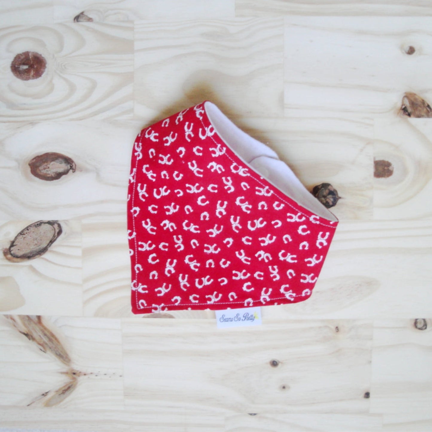 Horseshoe Red Bandana Drool Bib