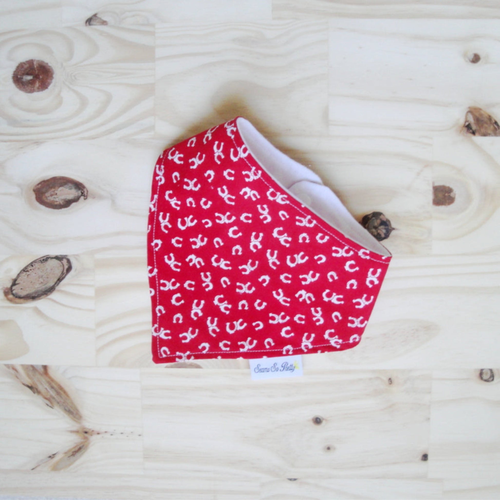 Horseshoe Red Bandana Drool Bib