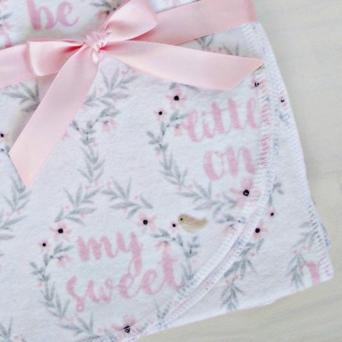 Be Brave Little One Flannel Receiving Blanket Up Close