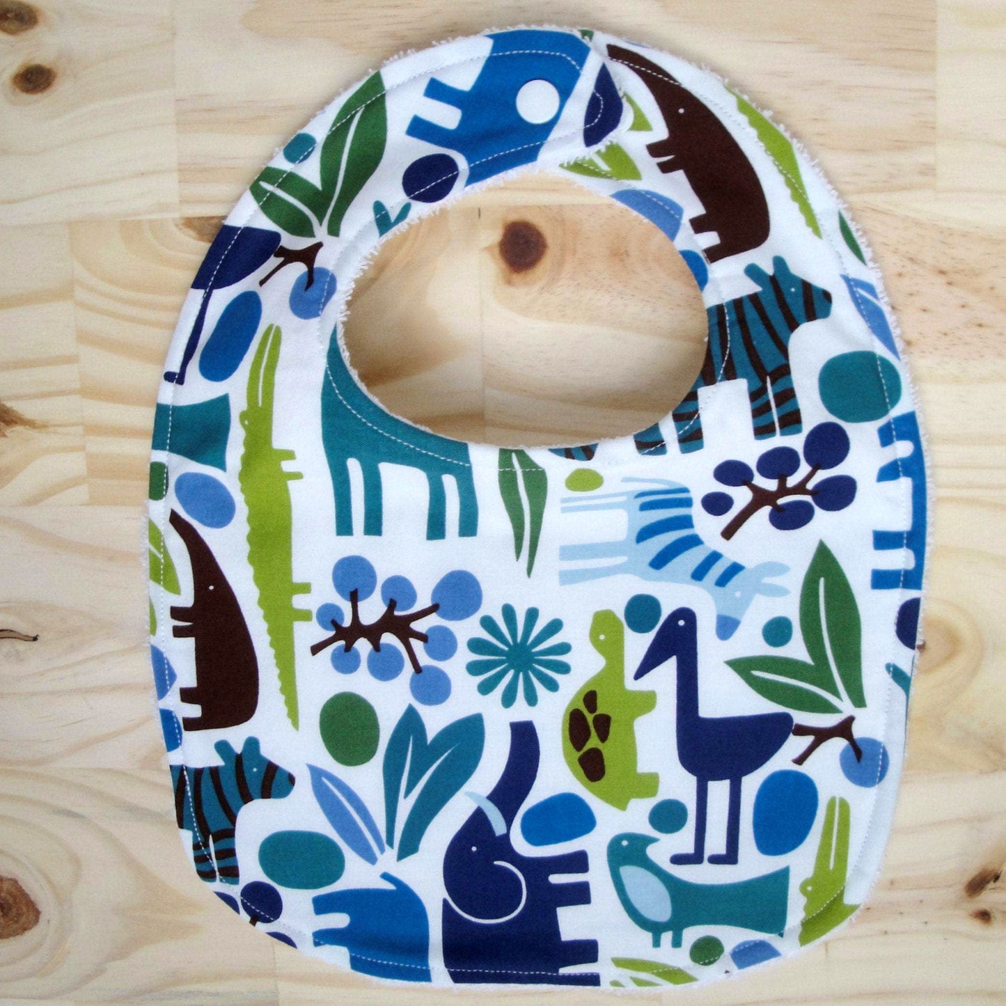 Zoo Animals Bib Front View