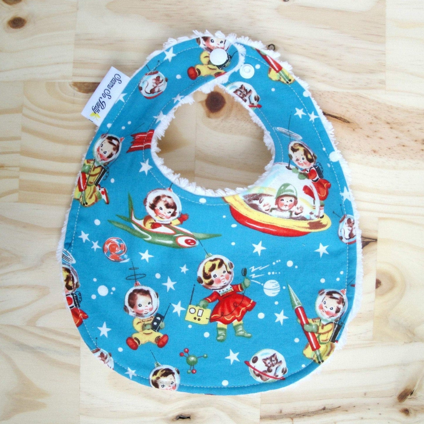 Retro Rockets Bib Front Snapped