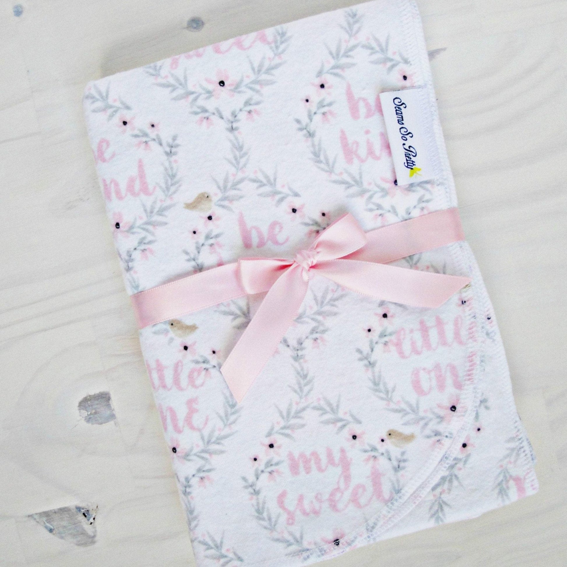 Be Brave Little One Flannel Receiving Blanket Packaged