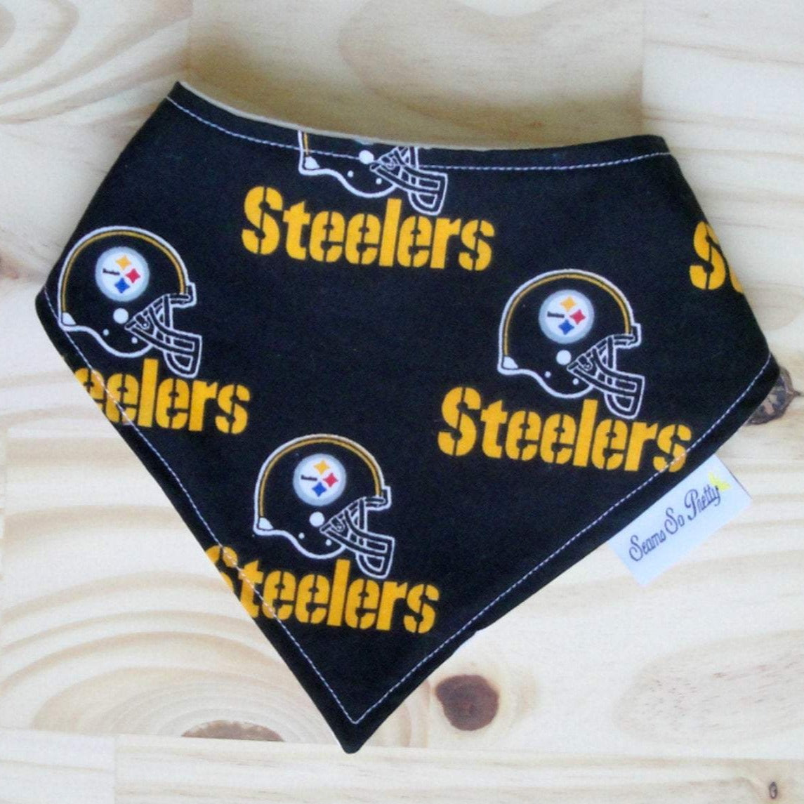 Pittsburgh Steelers Black Bib and Yellow Bib Front