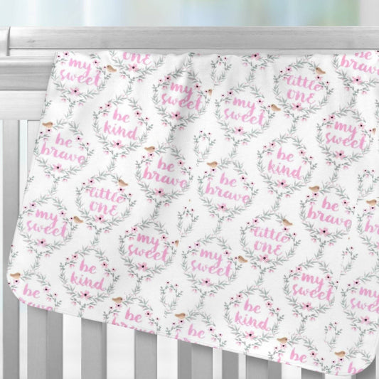 Be Brave Little One Flannel Receiving Blanket