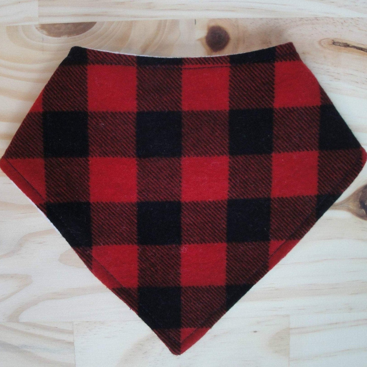 Buffalo Check Bandana Drool Bib Front