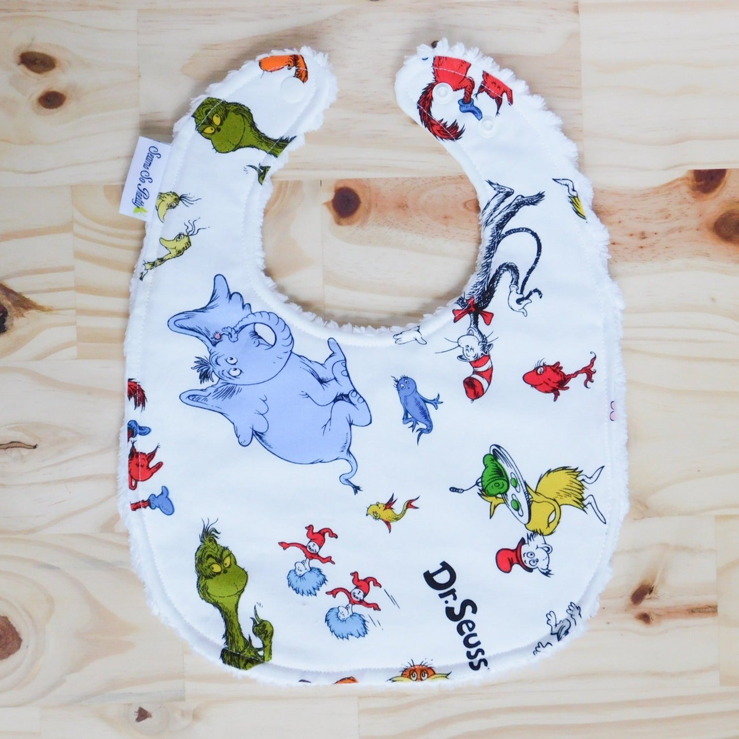 Dr Seuss Characters Bib Front Unsnapped