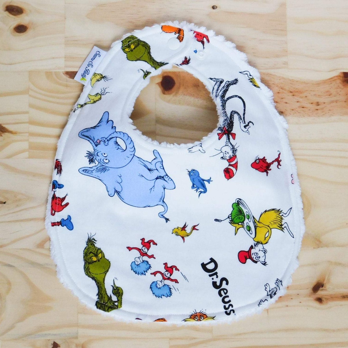 Dr Seuss Characters Bib Front