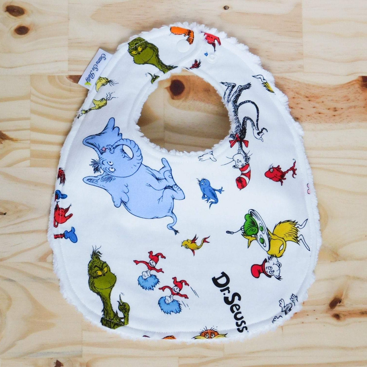 Dr Seuss Characters Bib Front